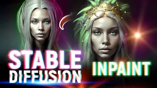 Stable Diffusion - InPaint. Stable Diffusion - загнули фотошоп