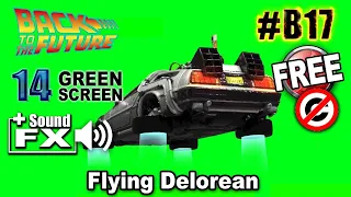 Flying Delorean Back to the Future Pack 2 Green Screen 3D