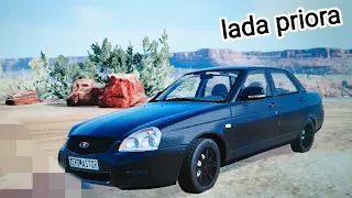 Lada Priora против камня в BeamNg Drive!