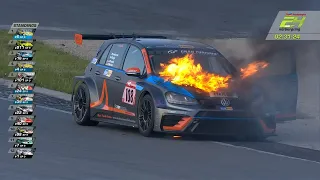 Golf 7 TCR on FIRE during #24hNBR Qualifying 2 | ADAC TOTALENERGIES 24H NÜRBURGRING 2023