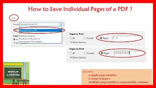 How to Save Individual Pages of a PDF ?