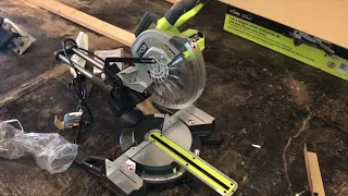 RYOBI 10” Sliding Compound Miter Saw with Laser (Model TSS102L), opening and first impressions