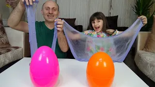 Sürpriz Yumurtadan Ne Çıkacak? Slime Challenge! Funny Kids Video Prenses Lina