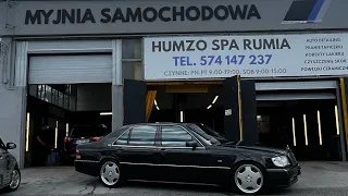Niesamowity Mercedes W140 V12 AMG prezentacja w Myjni HumZo Spa Rumia