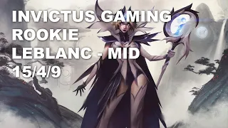 Invictus Gaming Rookie Mid LeBlanc vs Syndra - KR Grandmaster Patch 10.8