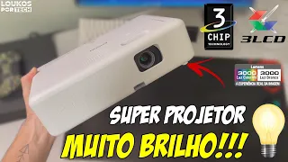 MELHOR PROJETOR QUE JÁ TESTEI! EXCELENTE PARA SALA DE AULA, BARES e HOME CINEMA - EPSON CO-W01