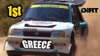 DiRT RALLY- GREECE RALLY 1st Place Peugeot 205 T16