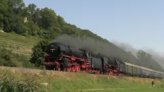 Edelrenner im Doppelpack | Dampfloks 01 180 und 01 066 im Südwesten | IGE-Sonderzug (4K)