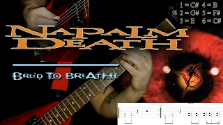 Napalm Death - Breed To Breathe (guitar cover playthrough tab)