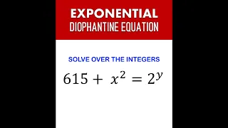 This Exponential Diophantine Equation Is Usually Solved Using Number Theory
