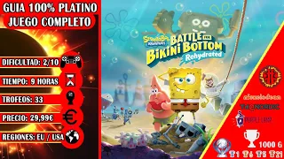 Bob Esponja: Batalla por Fondo Bikini - Rehidratado | Guia 100% Platino / 1000G | Juego Completo