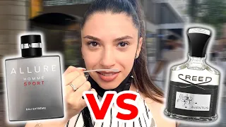 CREED AVENTUS vs ALLURE HOMME SPORT EAU EXTREME | Which Fragrance Smells Better | Women's Reactions