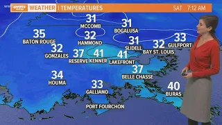 A chilly weekend in New Orleans with sunshine Saturday