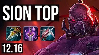 SION vs JAYCE (TOP) | 3.6M mastery, 7 solo kills, 1000+ games | EUW Master | 12.16