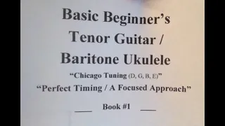 Tenor Guitar / Baritone Ukulele - Lesson 1, Part 1 "Chicago Tuning (D,G,B,E)" Basic Beginner's...