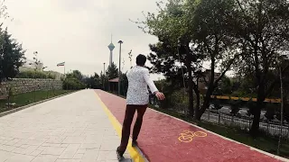 Figure skating in street