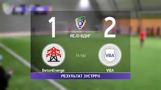 Обзор матча  BetonEnergo 1-2 VBA  Турнир по мини футболу в городе Киев