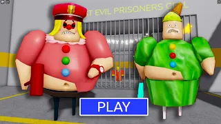 🤡 I BECOME EVERYONE IN 👧CIRCUS BARRY'S PRISON RUN! ROBLOX OBBY