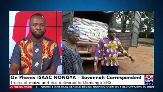 Truck of maize and rice delivered to Damango SHS - Joy News Prime (13-8-21)
