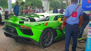 Public Reaction 3 Lamborghinis at Petrol Pump Supercars in India 2019 #DinosVlogs