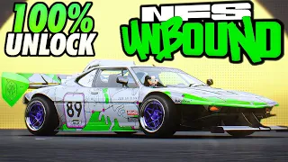 100% in NFS Unbound: The Legendary M1 Tuning & Customization!