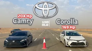 تويوتا كامري ضد كورولا 🔥 | Toyota Camry and Corolla Drag Race