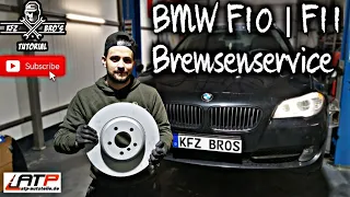 BMW F10 F11 | Bremsen Hinten wechseln | Parkbremse Werkstattmodus | Drehmomentwerte | Rear Brakes