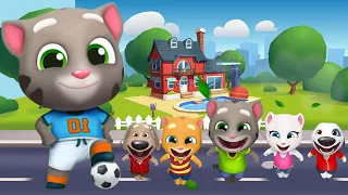 Talking Tom Gold Run Unlocks all characters Football Tom vs Raccoon Boss in Las Vegas - Android/ios