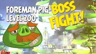 Boss Fight #20! Foreman Pig Level 200 Walkthrough - Angry Birds Under Pigstruction