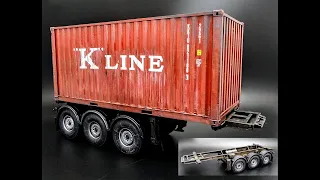20 Foot Container Trailer Intermodal 1/24 Scale Model Kit Build How To Decals Weather Rust Fade