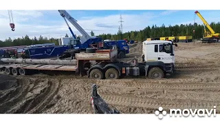 Автокран Галичанин 50 тонн в работе