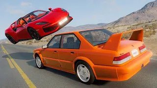 High Speed Traffic Car Crashes #27 - BeamNG Drive | BeamngDareDevil