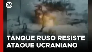 GUERRA RUSIA - UCRANIA | Así resistió un tanque ruso el ataque de ucranianos