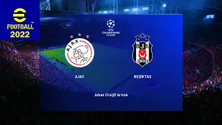 eFootball 2022 | Ajax vs Besiktas UEFA Champions League Group Stage 2021/22 | Gameplay PC