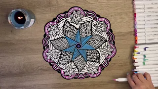 Quietly Coloring ✨ ASMR ✨ Master’s Touch markers, Mandala Meditation
