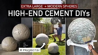 HIGH-END CONCRETE DIY DECOR - EXTRA LARGE CEMENT SPHERES (trying 4 methods)