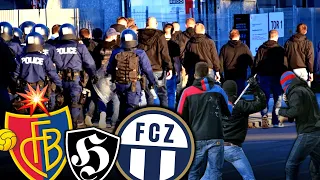 Als Zürich-Hools die Basler Ultras am eigenen Stadion angriffen...