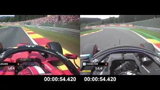 Spa 2019; 2020 Pole Lap Comparison | Ferrari SF90 vs Mercedes-AMG F1 W11 EQ Performance