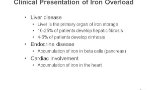 Iron Overload Disorders