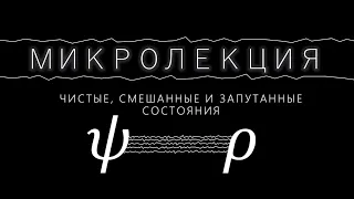 Микролекция: Чистые, смешанные и запутанные состояния