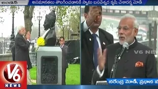 PM Narendra Modi Inaugurates Basaveshwara Swamy Statue At London | V6 News