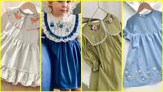 Unique and stylish hand embroidery baby girl dresses / summer dresses for toddlers / baby frocks