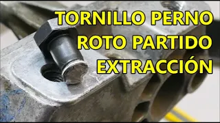 Simulación/Cómo sacar quitar extraer un tornillo perno partido roto quebrado con soldadura.