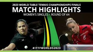 Adriana Diaz vs Ivana Malobabic | WS R64 | 2023 ITTF World Table Tennis Championships Finals