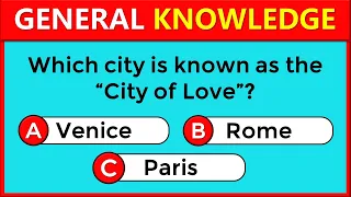 General Knowledge Quiz Trivia | Can You Answer All 30 Questions Correctly?#challenge 36