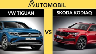 Volkswagen Tiguan vs Skoda Kodiaq Car Comparison| Car Details Analysis Reviews| Automobil