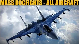 Dogfights | Modern Aircraft Guns-only | 11 vs 11 | DCS WORLD