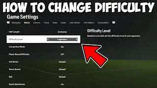 HOW TO CHANGE DIFFICULTY LEVEL ON EAFC 24 (FIFA 24)