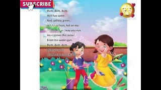 Holi | Dum Dum Dum Holi has come English Rhymes with Lyrics | Nursery Rhymes | English | Lkg 👍