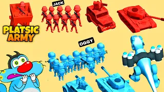 Oggy Build Overpowered Army | In Plastic Army Battle Simulator | Oggy Game